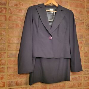 Emma James black suit skirt and jacket size 8 petite